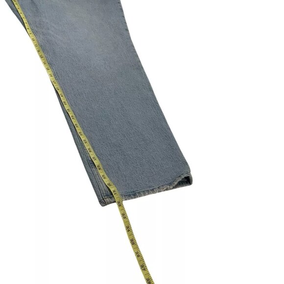 NWT Abercrombie & Fitch The Straight Ultra Mid-Rise Blue Womens 37/24L - Picture 5 of 11